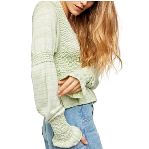 Free People Free Spirit Pullover Women's Knit Blouse Size XS - Picture 2 of 9